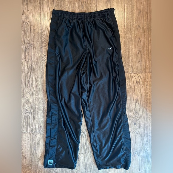 Nike 90s Tear Away Track Pants Black Tearaway Vintage Breakaway Size Large Y2K - Picture 1 of 5